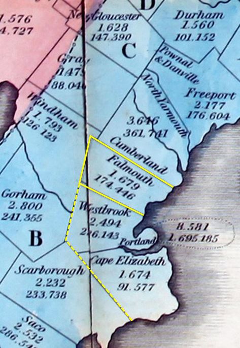 Map of Falmouth in 1820